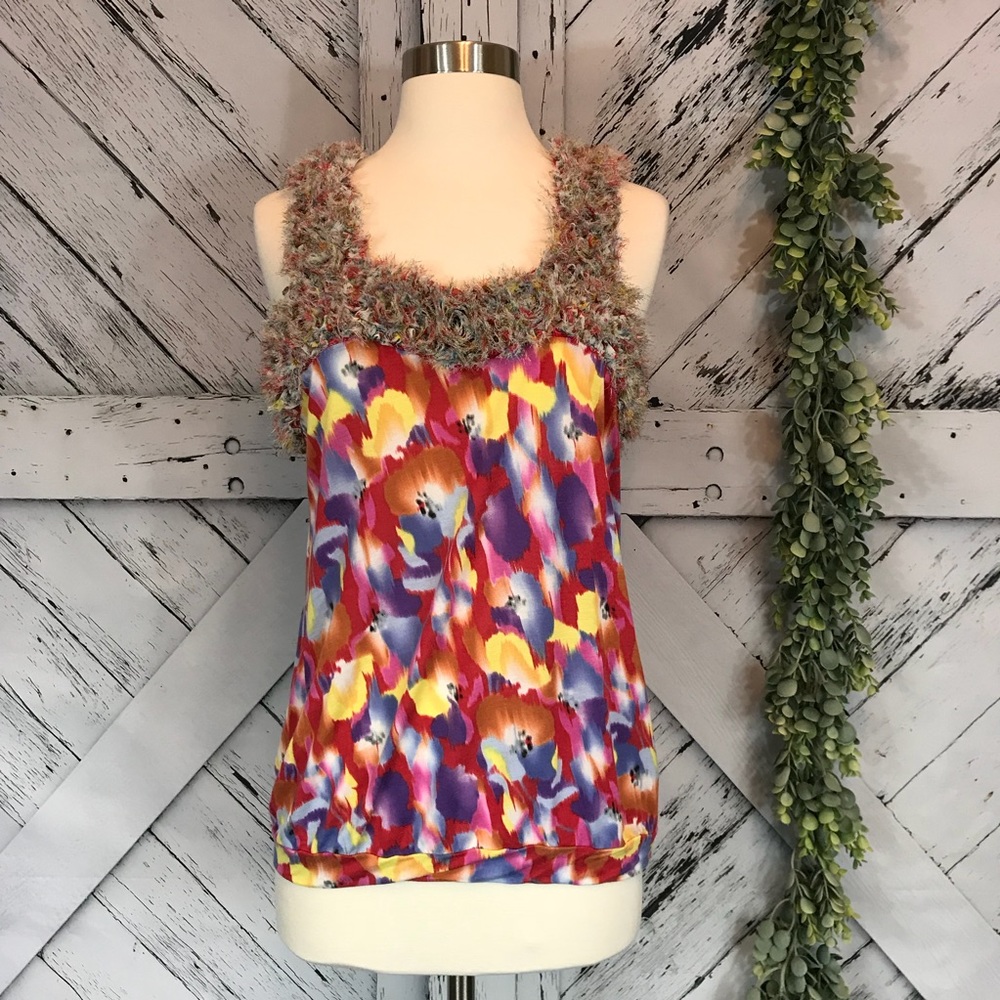 Anthropologie One September Floral Tank Top